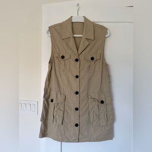 Zara womens Button-Up Vest dress